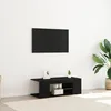 Image de Meuble TV - Chêne noir - 90x39x30 cm - Éclairage LED - Design contemporain