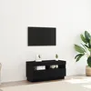Image de Meuble TV - Chêne noir - 80x35x40 cm - LED intégrées - Design contemporain