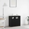 Image de Buffet bas - Chêne noir - 2 portes - Éclairage LED - 80x35x75 cm