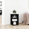 Image de Buffet Moderne - vidaXL - Chêne Noir - Grand Rangement - Étagères Intégrées - Finition Mate