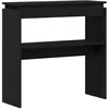 Image de Table console chêne noir - vidaXL - 80x30x80 cm - Bois dingénierie - Chêne noir - Tiroirs spacieux - Étagère pratique