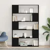 Image de Bibliothèque Noir Chêne 100x24x155 cm Bois d ingénierie
