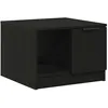 Image de Table basse en bois dingénierie - vidaXL - Chêne noir - 50x50x36 cm - Design moderne - 1 tiroir - 1 étagère