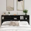Image de vidaXL Cabinet de Tête de Lit Chêne noir 200 x 19 x 1035 cm 862755