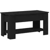 Image de Table basse en bois dingénierie - vidaXL - 101x49x52 cm - Chêne noir - Style minimaliste - Résiste aux rayures