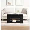 Image de Table basse - Chêne noir - 79x49x41 cm - Bois massif - Finition mate