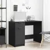 Image de vidaXL Bureau avec porte Chêne noir 100 x 50 x 75 cm Bois dingénierie 862779