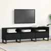 Image de Meuble TV Noir Chêne 150x30x445 cm Bois d ingénierie