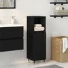 Image de Armoire de salle de bain Noir Chêne 30x30x100 cm Bois aggloméré