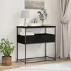 Image de vidaXL Console industrielle 75 x 40 x 75 cm Chêne noir - Bois et métal
