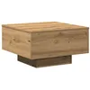 Image de Table basse moderne - vidaXL - Chêne artisanal - 55x55x31 cm - Montage facile - Surface en bois dingénierie
