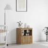 Image de vidaXL Buffet LED Marron 60 5 x 37 x 67 cm Bois dingénierie 863013