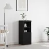 Image de vidaXL Buffet LED Noir 41 x 37 x 100 cm Bois dingénierie 863026