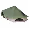 Image de Tente Tipi familiale - vidaXL - 680x430x270 cm - 10 personnes - Vert - Imperméable - 1 chambre - 1 porte - 3 fenêtres