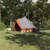 Image de Tente familiale tipi grise et orange pour 8 personnes imperméable