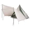 Image de Tente Tipi familiale - vidaXL - Vert et Beige - 510x690x330 cm - Imperméable - Ignifuge - Design moderne