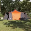 Image de Tente Tipi camping VIDAXL 492×492×275 cm - Gris et orange imperméable et résistante UV