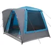 Image de Tente de camping - vidaXL - 420x420x227 cm - Bleu - Polyester - Étanche - Résistant aux intempéries - Respirant