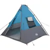 Image de Tente Tipi de camping - vidaXL - Bleu et noir - Polyester - 383x338x217 cm - Imperméable - Respirante