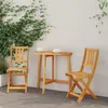 Image de vidaXL Chaises de bistrot dextérieur 2 pcs Bois dAcacia Massif 4105495