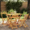 Image de vidaXL Ensemble bistrot 5 pcs Huile Naturelle Bois dAcacia Massif 4105503