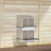 Image de vidaXL Nichoir de poules avec 4 compartiments Métal argenté galvanisé nichoir à poules pondeuses boîte à oeufs pour poules 864354