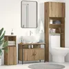 Image de Meuble sous vasque - VIDAXL - Vidaxl - Chêne artisanal - Bois dingénierie & cadre acier - Gain de place