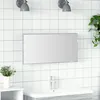 Image de Meuble de salle de bain avec miroir et lumière LED Gris Sonoma 80x37 cm