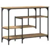 Image de Table console industrielle - vidaXL - 100x35x75 cm - Chêne artisanal - Bois dingénierie et métal - Pieds ajustables