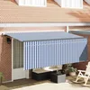 Image de vidaXL Auvent Rétractable Rayé Bleu 350 x 200 cm tissu 3329634