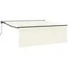 Image de Auvent rétractable - vidaXL - 400x300 cm - Crème - Polyester et Aluminium - Résistant aux UV - Imperméable - Rétractable
