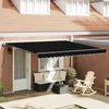 Image de vidaXL Auvent Rétractable Noir 400 × 300 cm Tissu et Aluminium 3330597