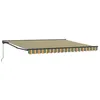 Image de Store rétractable - vidaXL - Vert et jaune - 400x300 cm - Polyester et métal - Rétractable - Anti-UV - Imperméable