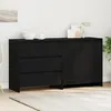 Image de vidaXL Buffet avec tiroir 2 pcs Noir 70 x 41 x 75 cm Bois dingénierie 3332523