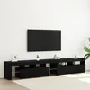 Image de Meuble TV - 2 pcs - Chêne noir - LED RGB - Design contemporain