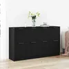 Image de vidaXL Buffet 2 pcs Chêne noir 60 x 30 x 70 cm Bois dingénierie Salle à manger Rectangulaire Buffet moderne 3333073