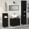 Image de Ensemble de meubles de salle de bain 3 pièces en bois d ingénierie chêne noir
