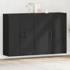 Image de vidaXL Meuble mural Montage mural 2 pcs Chêne noir 695 x 34 x 90 cm 3333107