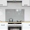 Image de Carrelage - VidaXL - Verre trempé - Gris clair - 80x50 cm - Résistant à la chaleur