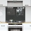 Image de Dosseret de cuisine en gris foncé 80x60x0.6 cm en verre trempé