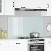 Image de Crédence de cuisine - 120 x 60 x 06 cm - Verre trempé - Blanc brillant - Facile à nettoyer
