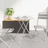 Image de vidaXL Table bistrot Beige 55 x 55 x 725 cm Acier revêtu de poudre 42002947