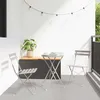 Image de vidaXL Chaise de jardin pliante 2 pcs Beige 42 x 46 x 82cm Métal 42002959
