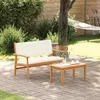 Image de vidaXL Ensemble de canapé de jardin avec coussin 2 pcs Blanc crème 4106579