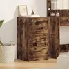 Image de vidaXL Buffet avec tiroir Chêne fumé 40 x 41 x 75 cm Bois dingénierie 865059