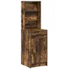 Image de Buffet haut moderne - vidaXL - Chêne fumé - 40 x 405 x 135 cm - Bois dingénierie - 1 porte à charnières - 1 tiroir