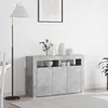 Image de vidaXL Buffet Gris béton 116 x 30 x 75 cm Bois dingénierie 3333879
