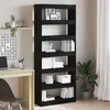 Image de Bibliothèque noire Noir Bois 80 x 30 x 198 cm Étagères