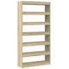 Image de Bibliothèque moderne en bois dingénierie - vidaXL - 100x30x198 cm - Chêne Sonoma - 6 étagères - Fixation murale