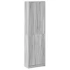 Image de Armoire moderne en bois dingénierie - vidaXL - Sonoma Gris - 55 x 25 x 189 cm - 4 portes - Rangement ample